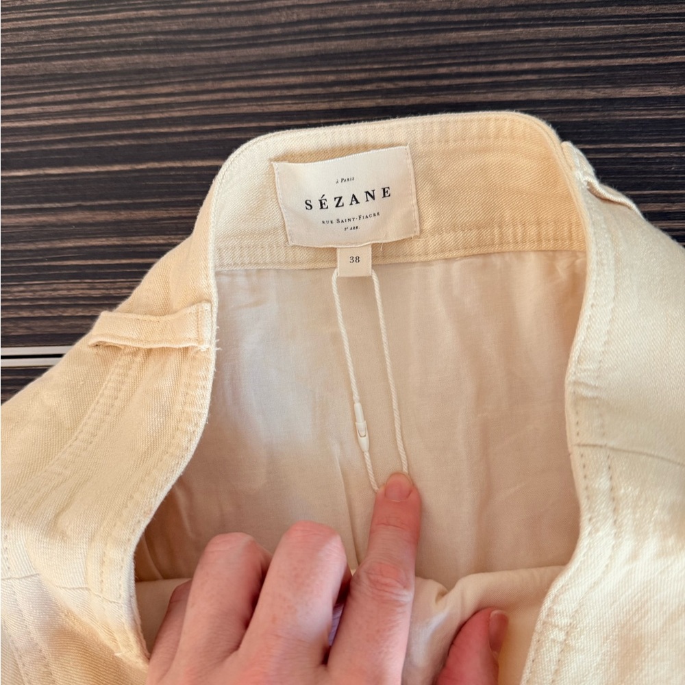 Sezane vanilla Skirt with Button Details - Picture 9 of 11